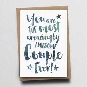 The Most Amazingly Awesome Couple Greeting Card Engagement Card, Wedding Card, Anniversary Card image 2