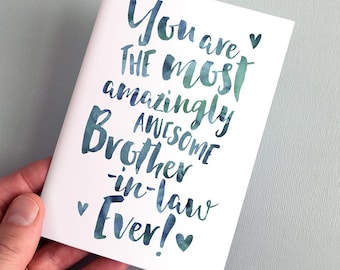 Handmade Eco-Friendly Brother-in-Law Card – Recycled Paper, A6 Size