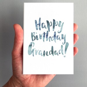 Happy Birthday Grandad Greeting Card - Grandad Birthday Card, Gramps Card, Birthday Card for Grandparent, Family Card, Card For Him,
