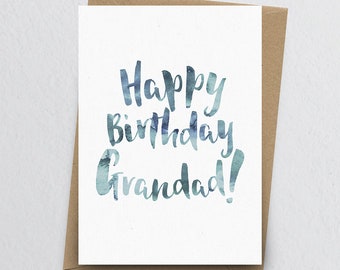 Happy Birthday Grandad Greeting Card - Grandad Birthday Card, Gramps Card, Birthday Card for Grandparent, Family Card, Card For Him,