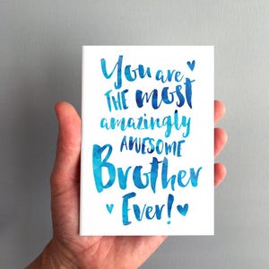 La carte de voeux frère la plus incroyablement géniale - Merci frère, carte frère, carte d'anniversaire pour frère, carte de famille