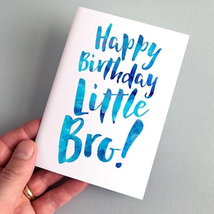 Carte de voeux joyeux anniversaire petit frère - carte d'anniversaire frère, carte petit frère, carte d'anniversaire pour frère, carte de famille, carte pour lui