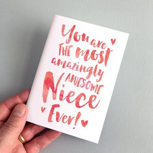 La carte de voeux nièce la plus incroyablement impressionnante - Merci nièce, carte nièce, carte d'anniversaire pour nièce, carte de famille