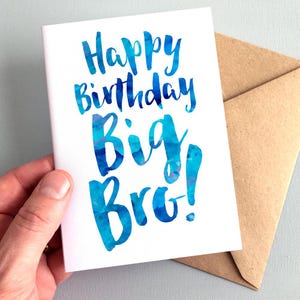 Carte de voeux joyeux anniversaire grand frère - carte d'anniversaire frère, carte grand frère, carte d'anniversaire pour frère, carte de famille, carte pour lui