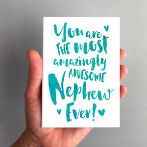 La carte de voeux de neveu la plus incroyablement impressionnante - Merci de neveu, carte de neveu, carte d'anniversaire pour neveu, carte de famille
