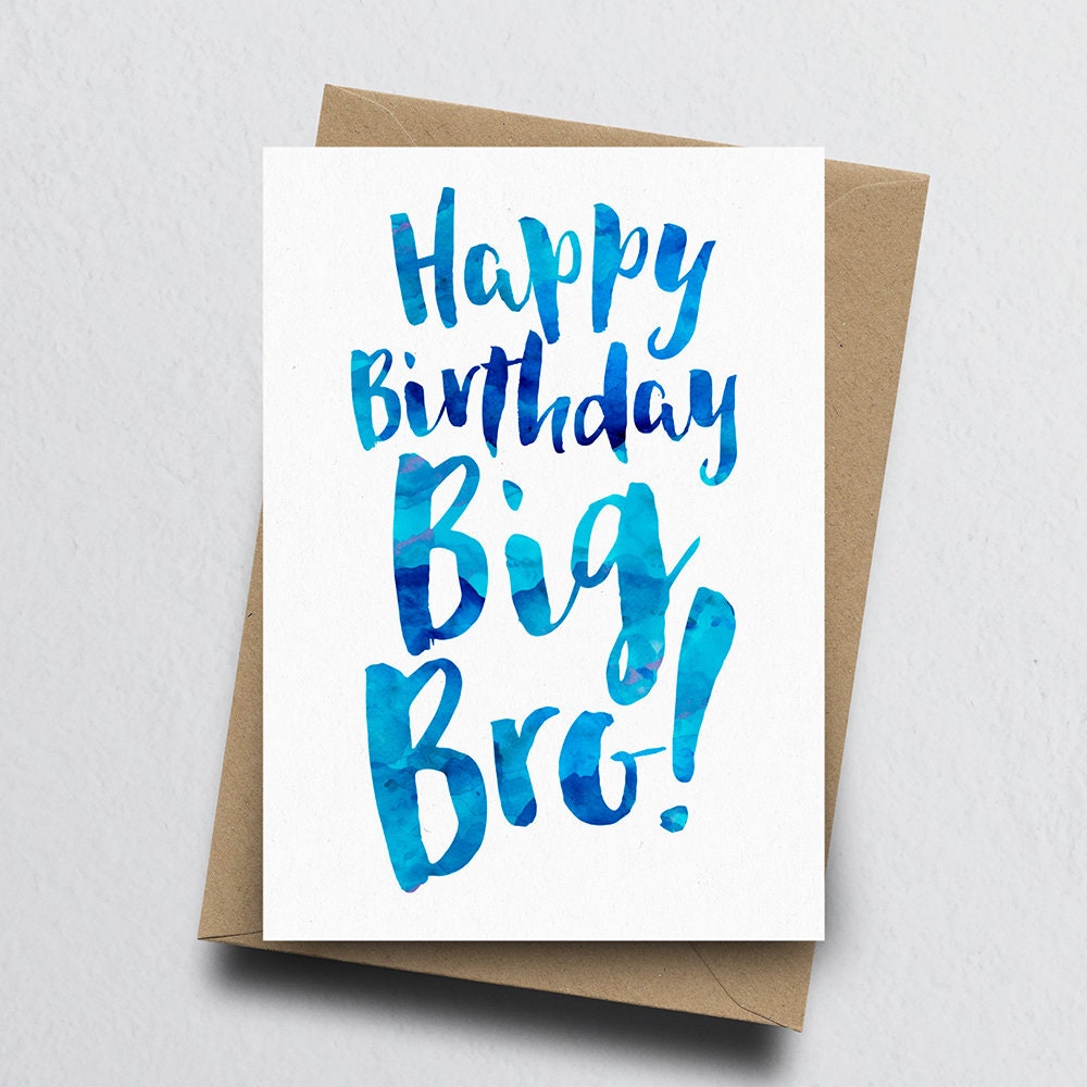 Buy Happy Birthday Big Bro Greeting Card Brother Birthday Card ...