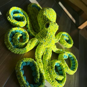 Customizable Emotional Support Amigurumi Plushie large Octopus Toy, emotional support octopus, giant octopus plush