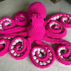 Customizable Emotional Support Amigurumi Plushie Giant Octopus Toy, emotional support octopus, giant octopus plush