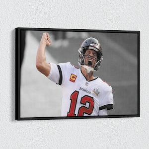 Tom Brady Canvas, New England Patriots Poster or Canvas, Sports Art Print, NFL Wall Art, Kids Decor, Man Cave, Canvas Art, Baseball Poster