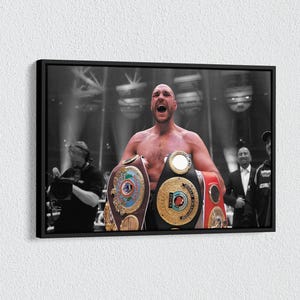Tyson Fury Poster, Boxing Champion Decor, Hand Made Posters, Canvas Print, Wall Art Decor, Home Man Cave Gift Decor