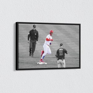 Bryce Harper Canvas, Philadelphia Phillies Poster or Canvas, Sports Art Print, Kids Decor, Man Cave, Canvas Art, Gift, Baseball Poster