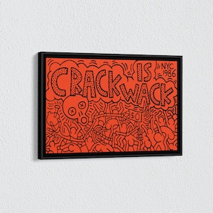 Keith Haring Crack is Wack Canvas, Keith Haring Dancer, Dancing People Canvas Art, Keith Haring Poster, Keith Haring Wall Art, Keith Haring