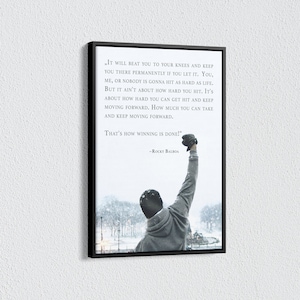 Rocky Balboa Quote Inspirational Canvas, Movie Motivational Canvas, Famous People Canvas, Office Gym Canvas Wall Art, Rocky Balboa Movie