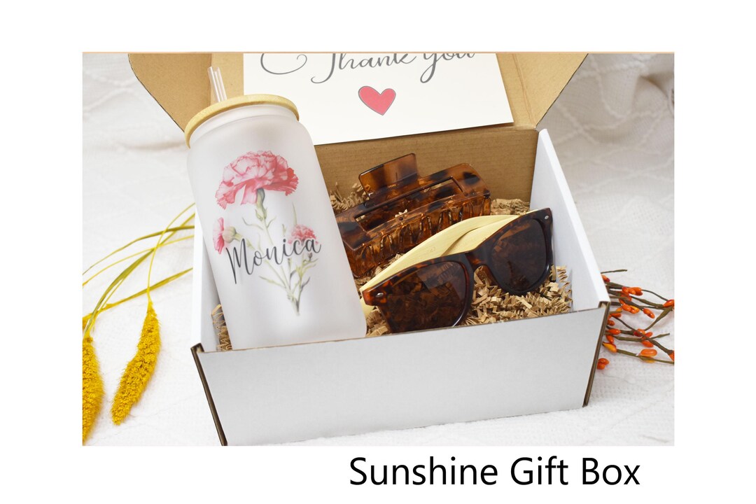 Personalized Gift Box for Her, Personalized Glass Cup, Birthday Gift ...