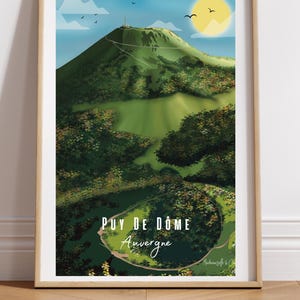 Affiche/Carte illustration - Puy de dôme / Pariou