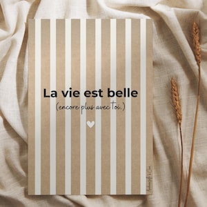 Póster/tarjeta con ilustración minimalista - La vida es bella