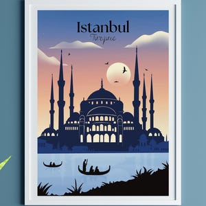 Affiche / Carte - Illustration Istanbul Turquie