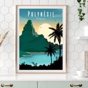 Affiche/Carte illustration - Polynésie Française