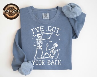 Sudadera divertida de quiropráctico Comfort Colors®, camiseta de esqueleto para Halloween, camiseta "Te apoyo", camiseta de radiología sarcástica