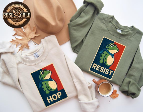 Frog Resist Sweatshirt, Portland Protest Sweatshirt, Anti Facism Shirt, Political Activist Sweater, Free Speech Shirt