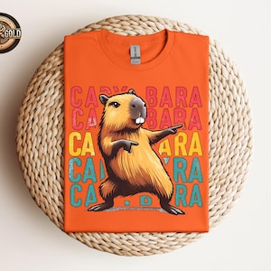 Funny Capybara Shirt, Retro Capybara Shirt, Dancing Capybara Shirt, Animal Lover Gift, Humorous Capybara Shirt, Vintage Capybara T-Shirt afbeelding 8