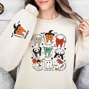 Custom Halloween Dentist Sweatshirt, Spooky Season Sweater