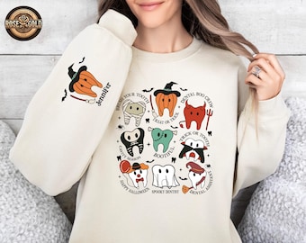 Custom Halloween Dentist Sweatshirt, Spooky Season Sweater