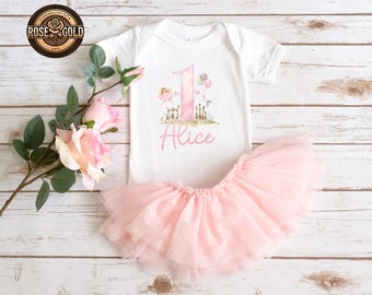 Camiseta personalizada de hada para primer cumpleaños: atuendo personalizado para niña