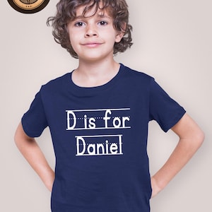 Personalized Alphabet Shirt, Custom Kids School Shirt, Kids Name Shirt, Back To School Shirt, Kindergarten Shirt, Firts Day Of School Shirt