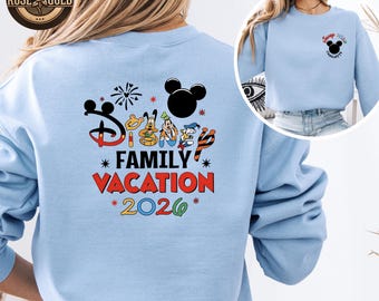Custom Disney Family Vacation Sweatshirt, Disney 2026 Sweater, Disneyland Sweatshirt,  Family Trip Crewneck