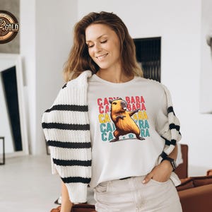 Funny Capybara Shirt, Retro Capybara Shirt, Dancing Capybara Shirt, Animal Lover Gift, Humorous Capybara Shirt, Vintage Capybara T-Shirt afbeelding 7