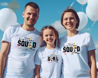 Custom Disney Family Birthday Matching Shirts, Personalized Birthday Outfit, Disney Family Birthday Trip Tee