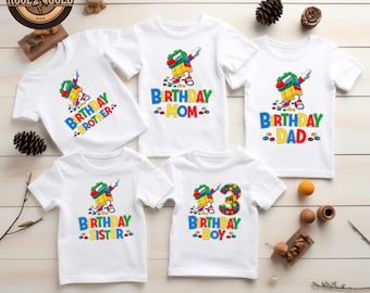Custom Family Birthday Shirt, Personalized Birthday Boy T-shirt, Family Matching Tee