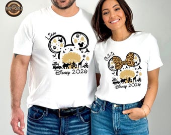 Custom Name Disney Vacation 2026 Shirt, Minnie Mickey Family Wild Safari Trip Tshirt, Animal Kingdom Outfit
