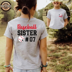 Custom Baseball Sister Shirt, Personalized Baseball Shirt, Baseball Name And Number Shirt, Baseball Game Day Shirt, Baseball Sister Shirt