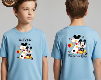 Custom Disney Birthday Boy Shirt, Personalized Happy Birthday Shirt, Mickey Birthday Boy, Disney Birthday Party