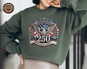 USA 250th Anniversary Sweatshirt, American Eagle Shirt, Patriotic Veteran Day Gift, USa Flag Tee