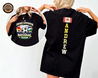 Personalized National Team Supporter Shirt, Custom Team Name Tee, Sports Fan Gift, Football Season
