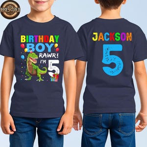 Custom Dinosaur Birthday Shirt, Personalized Birthday Boy Shirt, Dinosaur Birthday Party Tee, Custom Birthday Shirt, Birthday Boy Outfit