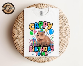 Cappy Birthday To Me Shirt, Funny Kids Birthday Shirt, Birthday Party Tee, Cute Capybara Birthday Shirt, Birthday Outfit, Capybara Gifts