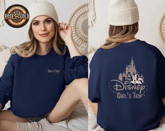Sweat-shirt personnalisé Disney pour filles, motif château de souris