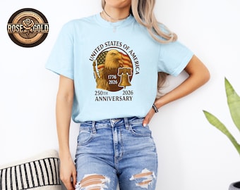 Comfort Colors® 250th Anniversary Sweatshirt, American Eagle Shirt, Patriotic Sweatshirt, USA 250 Years Shirt, Liberty Shirt