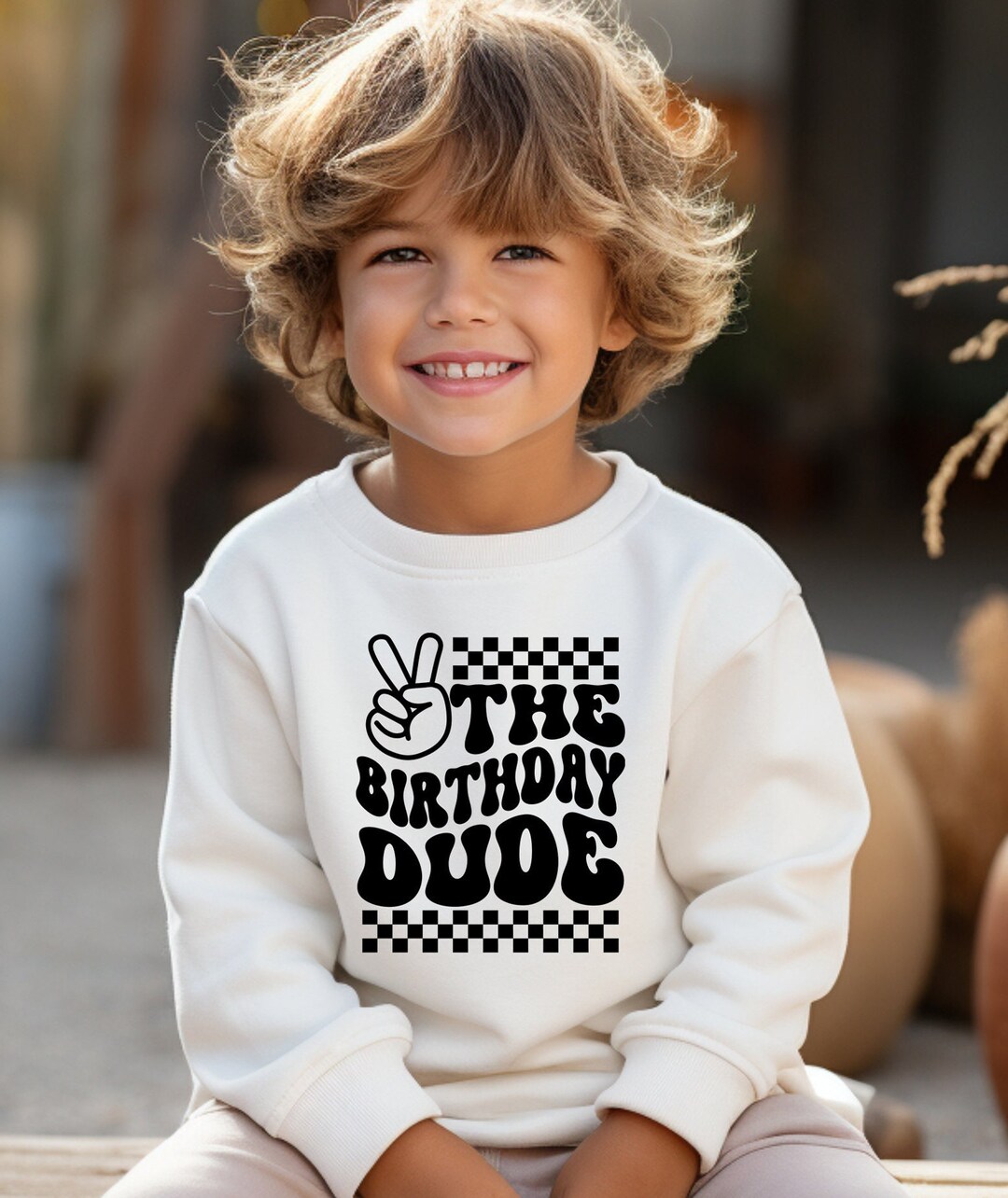 Birthday Boy Patch Sweatshirt - Natural main image 1