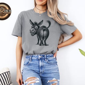 Comfort Colors® Funny Donkey Shirt, Sarcastic Sweater, Adult Humor Shirt, Funny Graphic Tee, Humorous Shirt, Animal Shirt, Gift For Friend
