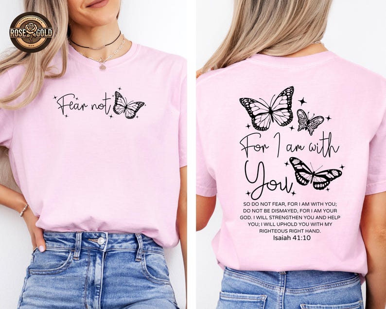 Fear Not Christian Sweatshirt, Isaiah 41:10 Bible Verse, Comfort Colors Shirt image 8
