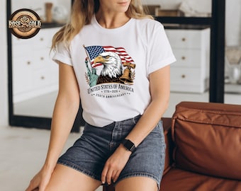 Vintage USA 250th Anniversary Shirt, Patriotic Freedom Sweatshirt, American Eagle Tee, Memorial Day Gift