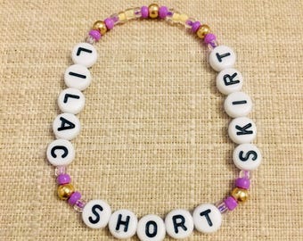 Lilac Short Skirt Friendship Bracelet - Three Sizes (Kids, Regular, Large)