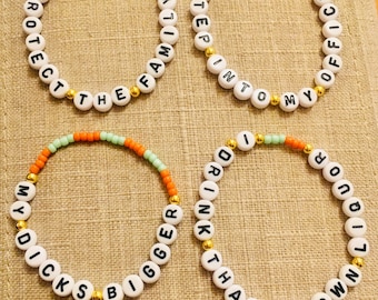 Father Figure Lyrics - Life of a Showgirl Friendship Bracelets (Multiple Sizes)