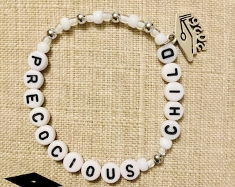 Gepersonaliseerde vriendschapsbedelarmbanden afstuderen 2026 - Taylor Swift-teksten / Precocious Child