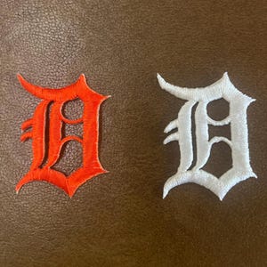 Detroit D Logo Applique Patch: Vintage 80’s Sew On Hat Making Patch (2.25" x 1.75") MLB Baseball